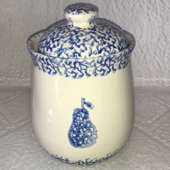 TIENSHAN Sponge Blue Heart Medium Canister & Lid - Picture 4 of 8